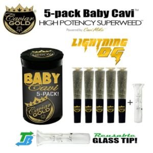 Baby Cavi | Infused Pre-Roll | Lightning OG | 2.5 | 5pk