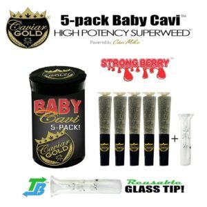 CAVIAR-Baby Cavi | Infused Pre-Roll | Strong Berry | 0.5g each | 5pk