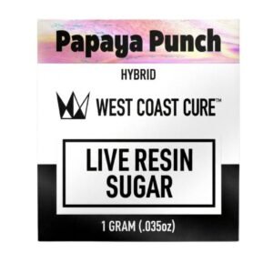 LIVE RESIN SUGAR – PAPAYA PUNCH 1G – WEST COAST CURE