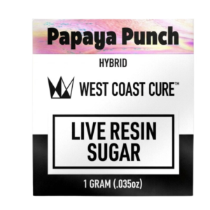 LIVE RESIN SUGAR - PAPAYA PUNCH 1G - WEST COAST CURE